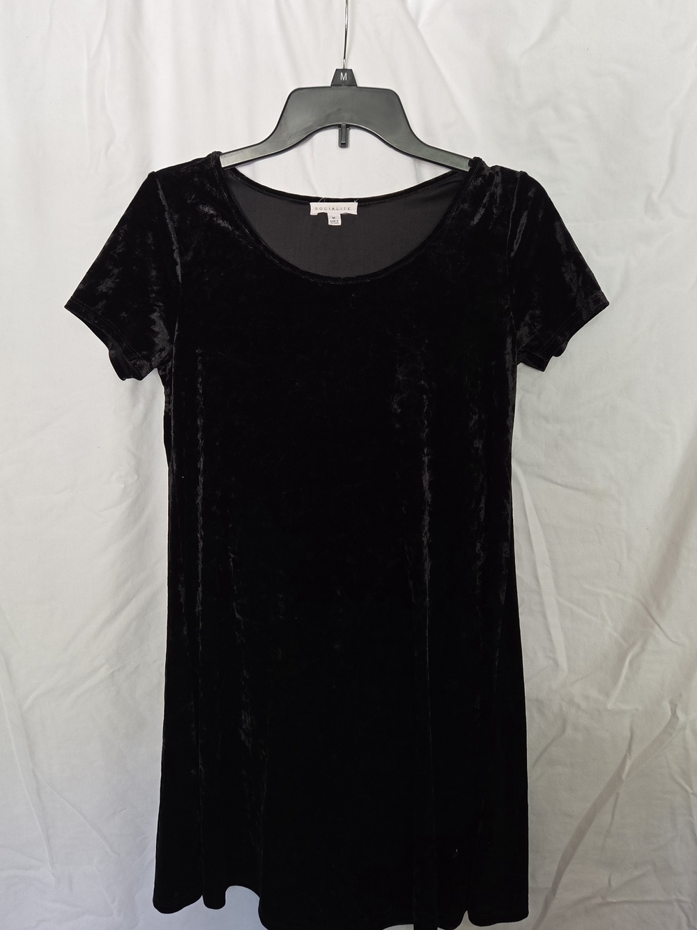 Socialite Black Velvet Short Sleeve Formal Dress for Kids